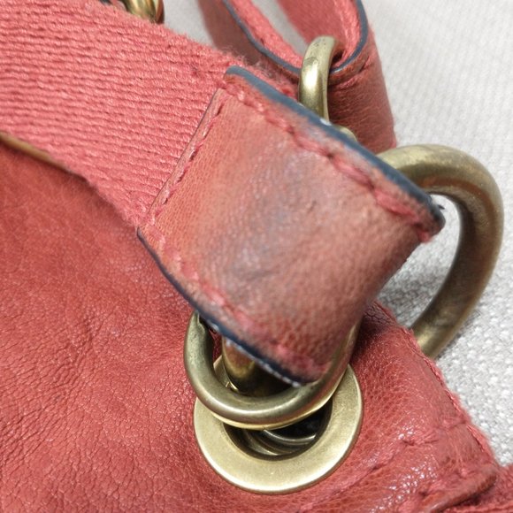 FOSSIL LONG LIVE VINTAGE RED HOBO BAG - Picture 6 of 16